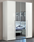 Dama Bianca 4 Doors Wardrobe w/2 Mirrors