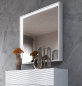 Wave WHITE mirror for Single dresser