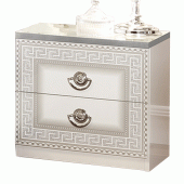 Aida White-Silver Nightstand